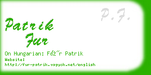 patrik fur business card